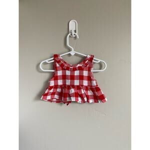 Checkered Baby Girl Top/vest